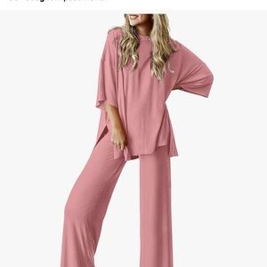 Elegant Mauve Lounge Pajama Set